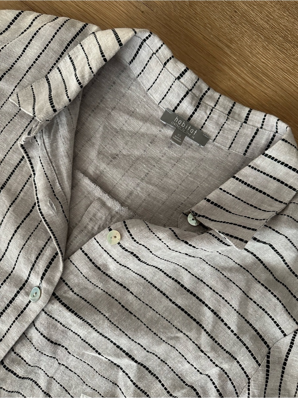 Habitat Linen Shirt Dress in Gull Stripe